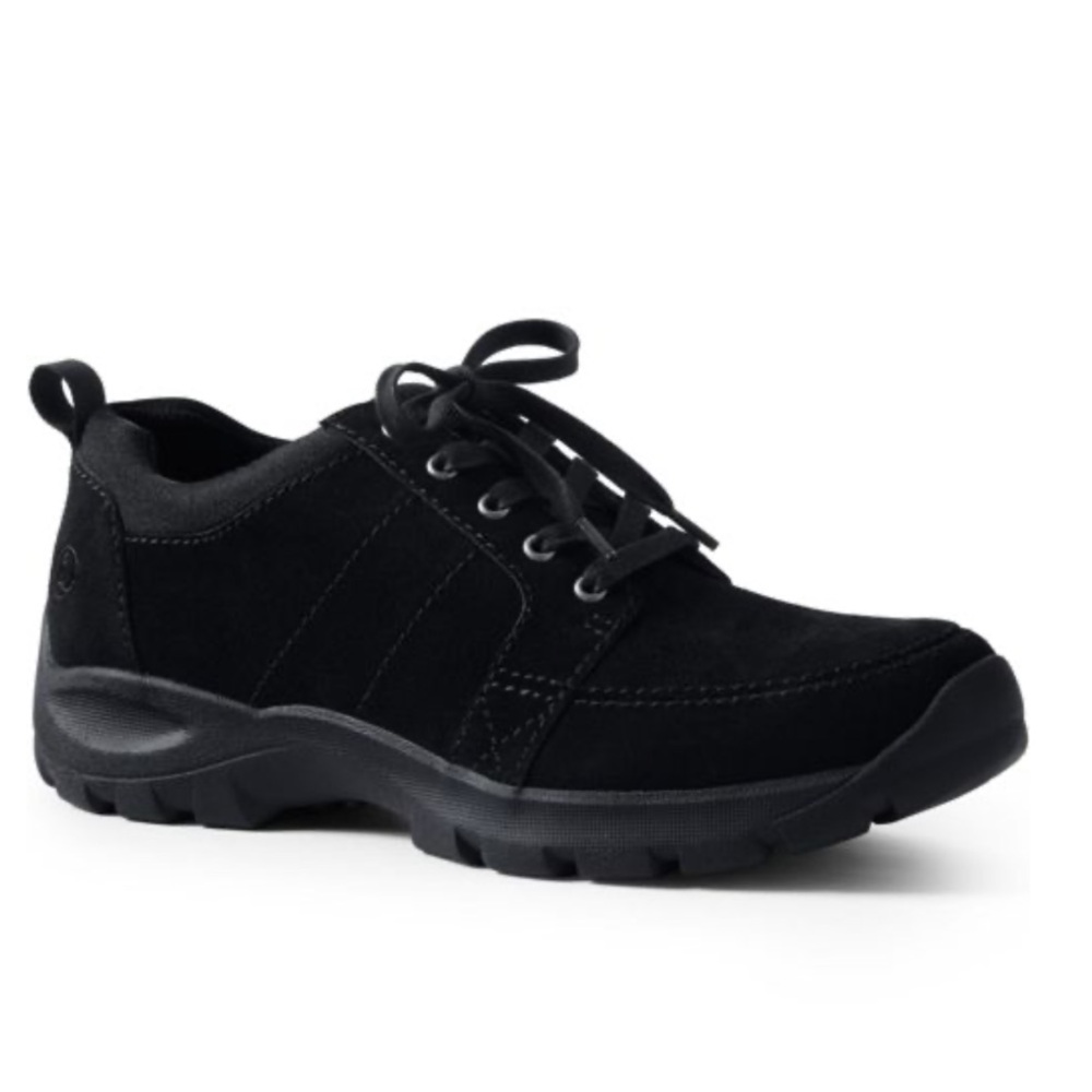 LANDS’END Men's 9.5 Black Casual Lace Shoes
